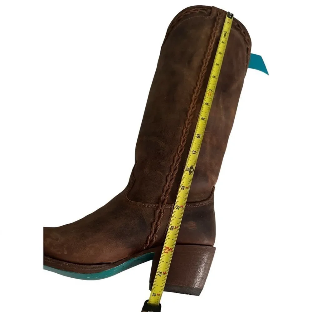 Lane Plain Jane Brown Western Boots NWT